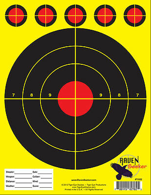 10 Pack Indoor Outdoor Range Paper Shooting Targets; Archery, Gun, Knife