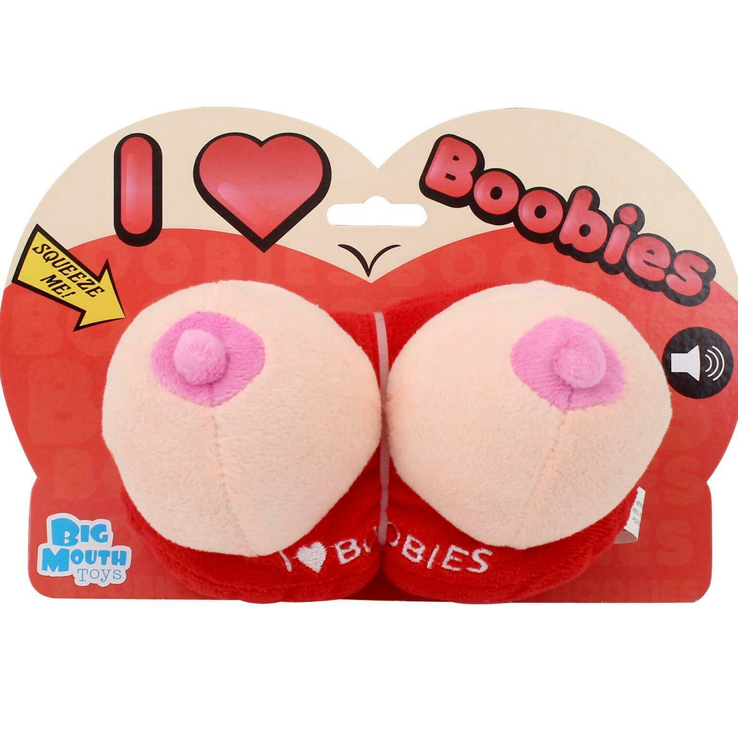 New Big Mouth Toys I Love Boobies Plush