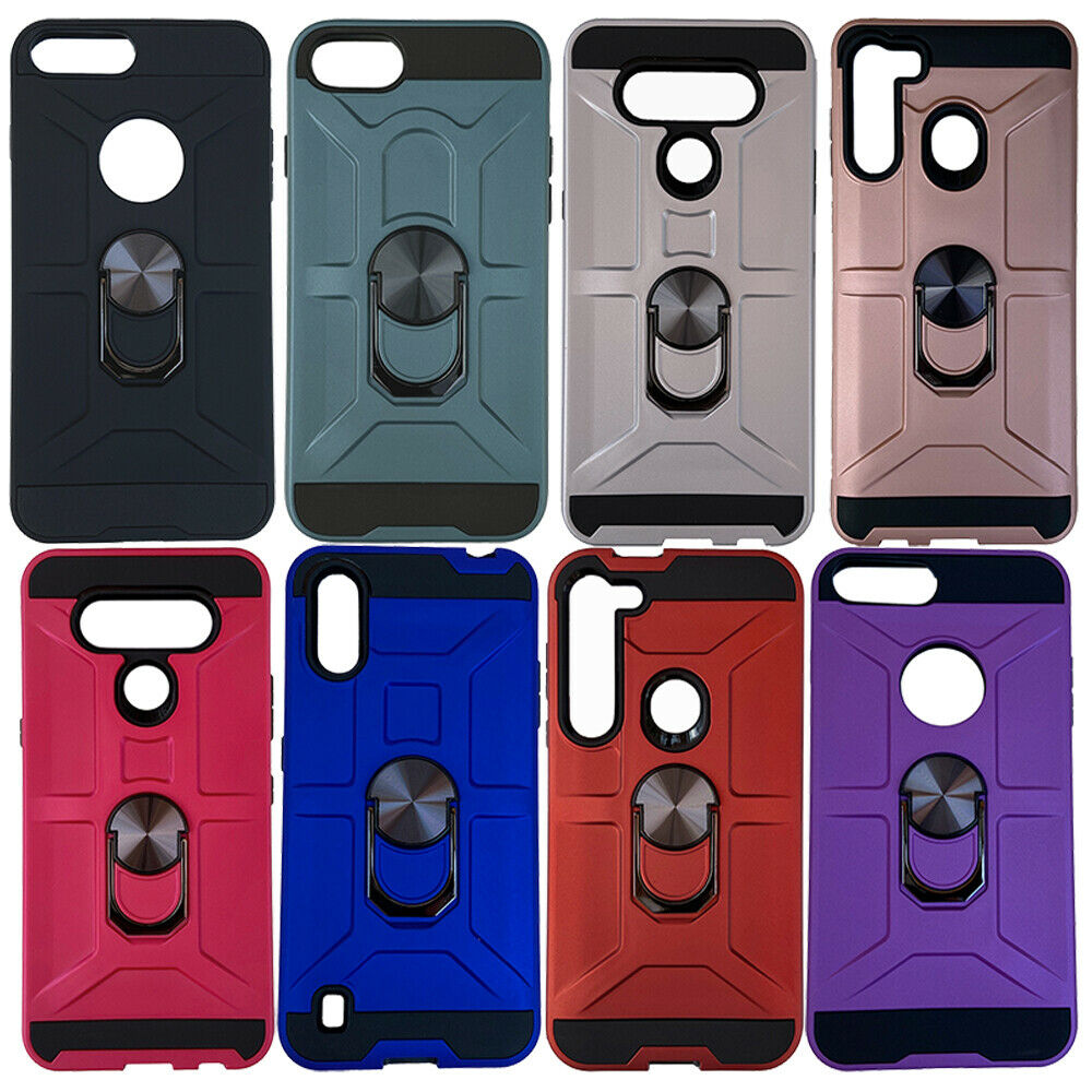 10pc Wholesale Lot Of Magnetic Ring Armor Cases For Iphone, Galaxy, Android.