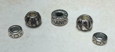 Lot Of 5 Misc. Sterling Silver Chamilia Grand Daughter Charms ~ 12.5g ~ 13-a1874