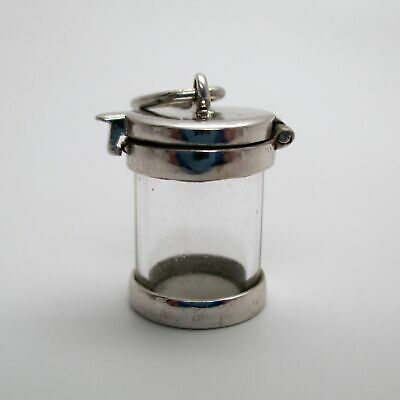 Sterling Silver Memory Tube Charm For Bracelet Pendant Mint Condition Vintage