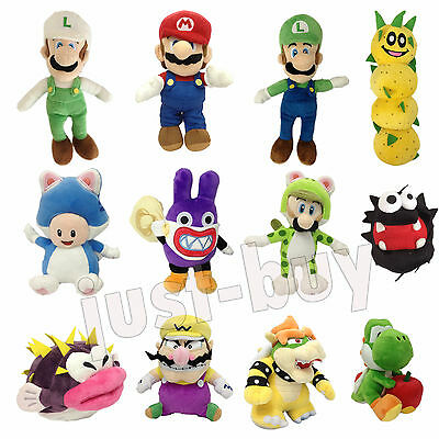 New Super Mario Bros. U 3d Land Luigi Bowser Plush Soft Toy Stuffed Animal Doll