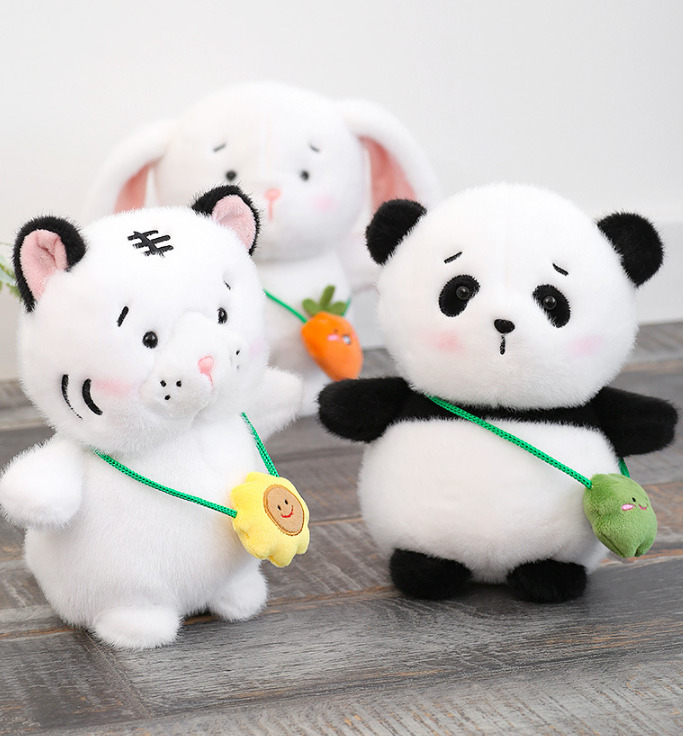 Rabbit Panda Tiger Plush Toys Soft Stuffed Doll Animal Doll Festival Gifts 20cm